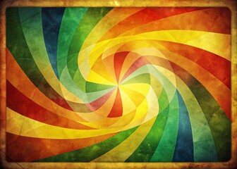 Obraz premium Vintage Rainbow Polygon Abstract Background: Geometric Design for Business Presentations & Web