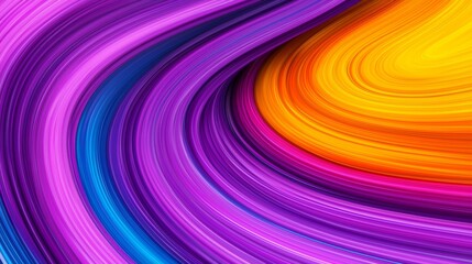 Vibrant Colorful Waves in Motion, Abstract Design with Smooth Brush Strokes