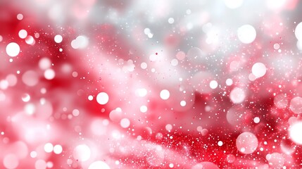 Bright, vivid swirls of red and white create an energetic abstract backdrop filled with glowing bokeh effects, ideal for celebrations and festive occasions