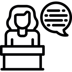 Barbershop Reception Desk Icon