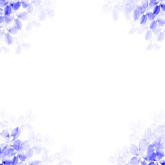 Blue flower frame on a white background.