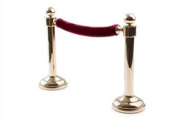 Gold and red barrier with a red rope