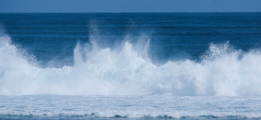 splash in the sea