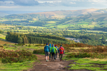 Derwent Edge Walk in Peak District. England