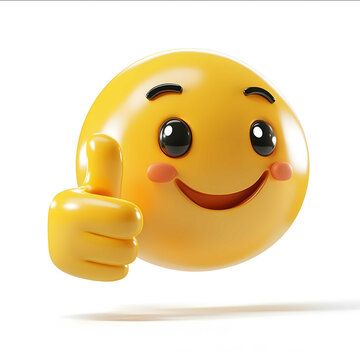 Naklejki 3d emoji for thumbs up