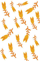 vector wallpaper design with an aesthetic leaf pattern on a white background