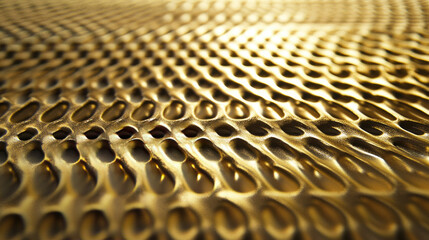Obraz premium Intricate Textured Surface with Golden Metallic Finish and Patterns