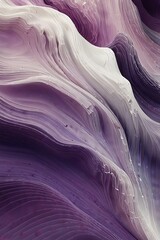 Obraz premium Abstract Purple and White Layered Wave Design