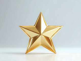 gold star 3d white background