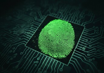 Fingerprint biometric verification for cyber security modern digital data protection technology