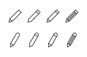 Pencil icon vector isolated on white background. Pencil vector icon