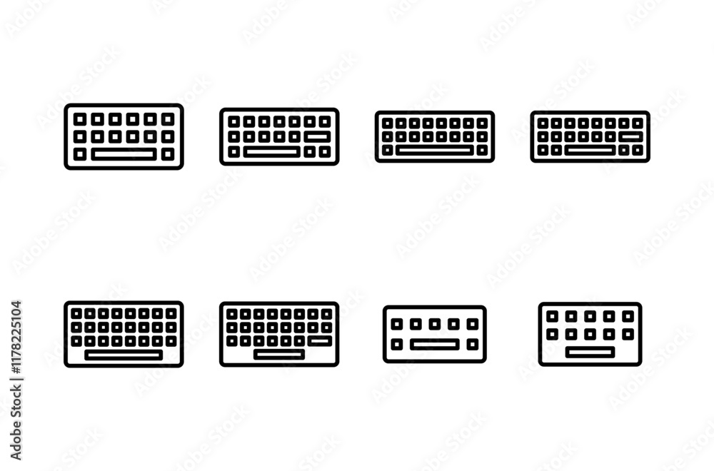 Fototapete keyboard icon vector isolated on white background. keyboard vector symbol