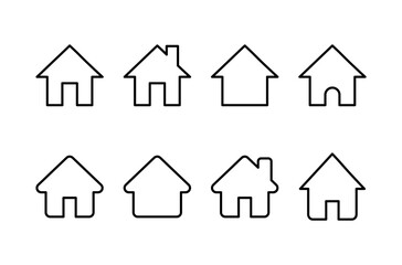 Home icon vector isolated on white background. House vector icon. Address