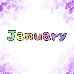 A simple “January” handwriting design.
