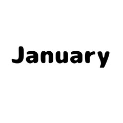 A simple “January” handwriting design.