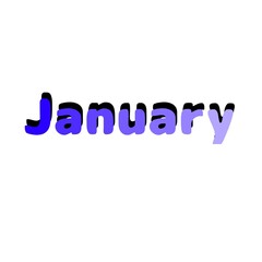 A simple “January” handwriting design.