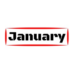 A simple “January” handwriting design.