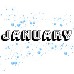 A simple “January” handwriting design.