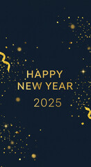 Fototapeta premium Happy new year 2025