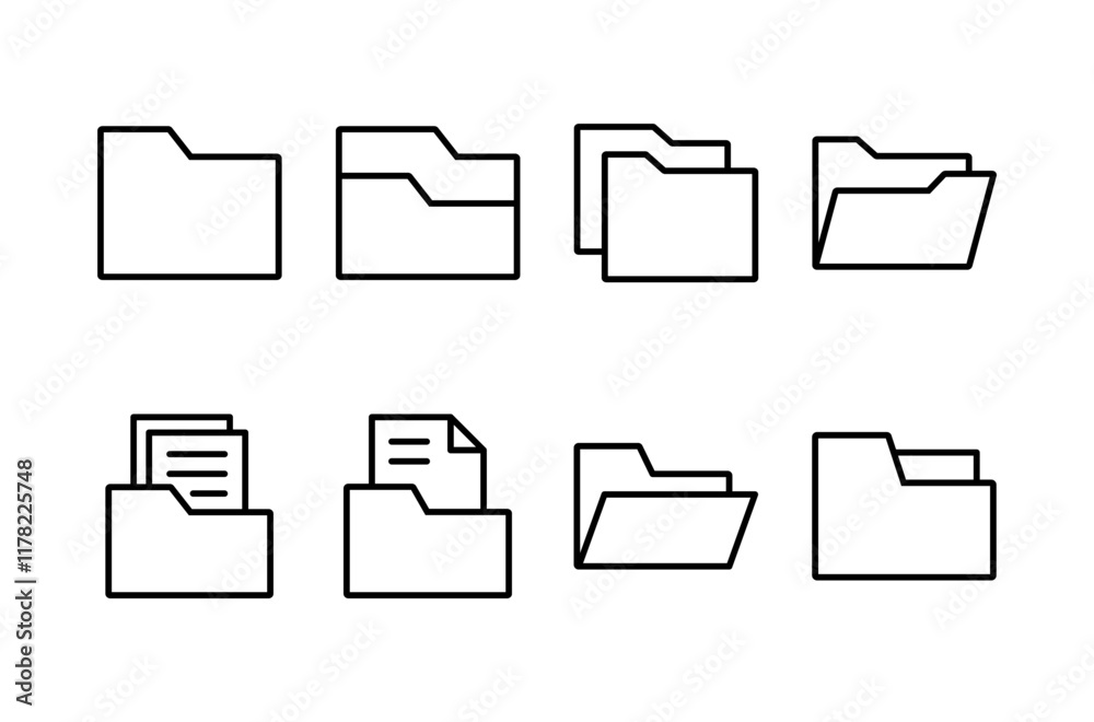 Poster folder icon vector isolated on white background. folder and documents icon. icon archive