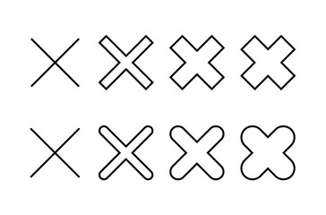 Close icon vector isolated on white background. Delete icon. remove, cancel, exit symbol