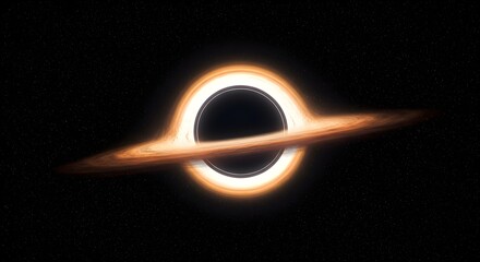 Obraz premium blackhole on dark background, black hole with light bending around it