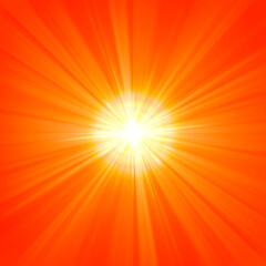 Obraz premium 赤い放射光