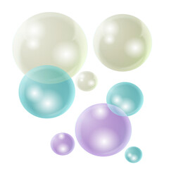 Soap bubbles without background vector image