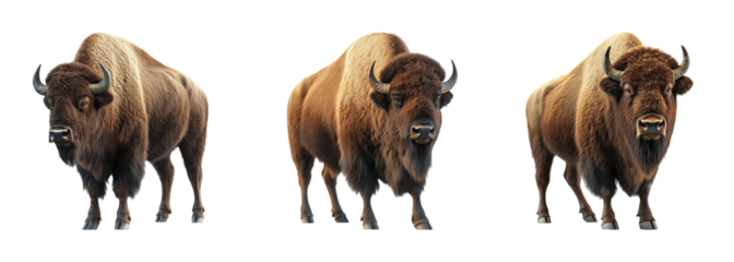 Majestic Bison on Transparent Background