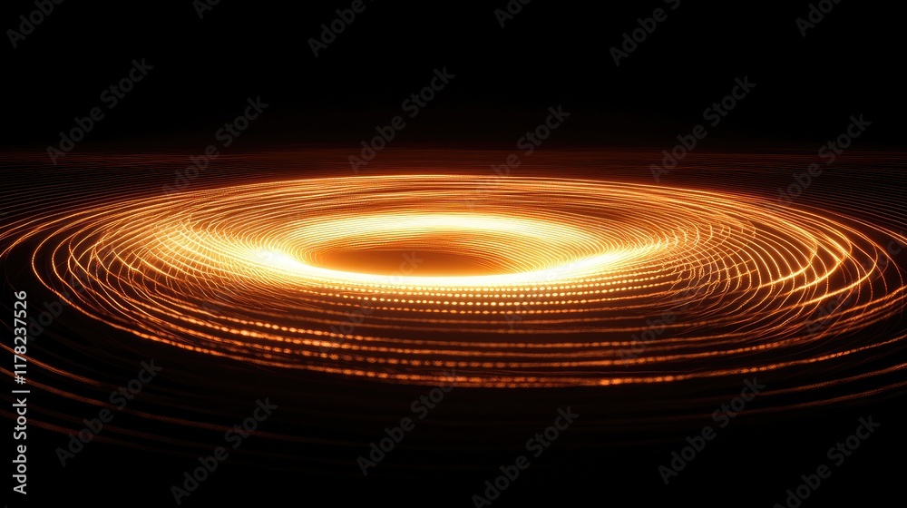 Poster A captivating image of a superfluid vortex with spiraling light lines in a dark field, visually representing the fascinating concept of frictionless particle flow