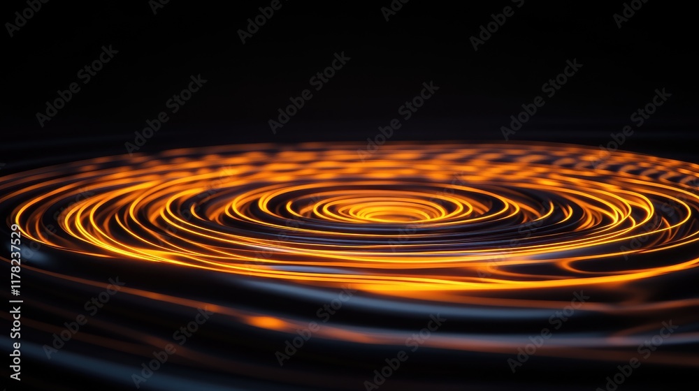 Poster A captivating image of a superfluid vortex with spiraling light lines in a dark field, visually representing the fascinating concept of frictionless particle flow