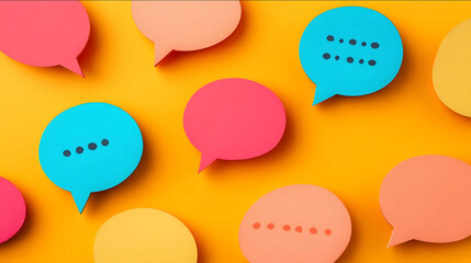 A bunch of conversation bubbles