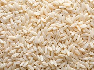 Organic White Jasmine Rice Texture Background - Close Up Macro Food Photo
