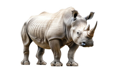 Fototapeta premium Rhinoceros Isolated on Transparent Background
