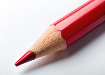 Red Pencil Closeup, Sharpened Tip, Art Supplies, Creativity, Education, Stationery