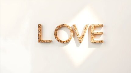 text love on a simple background minimalism great for minimalist wedding invitations