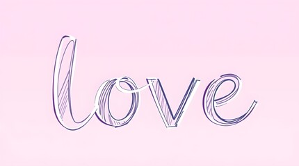 text love on a simple background minimalism ideal for modern romantic branding campaigns