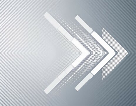 abstract technology banner with white and grey arrows geometric  design featuring dot circle patterns n modern digital background for web headers and presentations