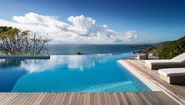 elegant infinity pool with stunning ocean view
