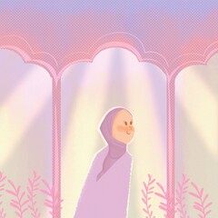 Pink wedding invitation card