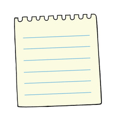 Illustration of a piece of memo sheet isolated