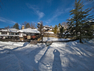 Fototapeta premium Winter view of village of Bozhentsi, Bulgaria