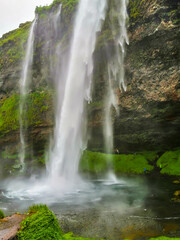 Obraz premium Close up of Seljalandsfoss waterfall in the south of Iceland