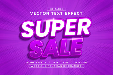 Vector Super Sale Editable Text Effect