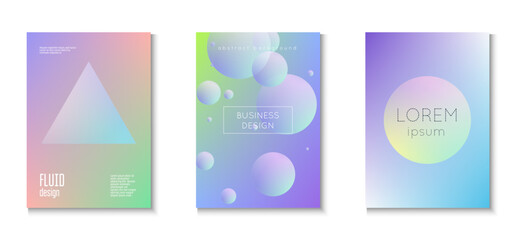 Triangle Design. Digital Elements. Holographic Shape. Astronaut Hipster Placard. Gradient Background. Futuristic Neon Template. Purple Abstract Set. Blue Triangle Design