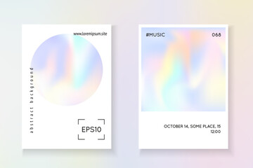 Neon Fluid. Spectrum Shape. Business Pearl Illustration. Blue Holographic Label. Chrome Effect. Pastel Banner. Holograph Background. Purple Neon Fluid