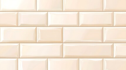 Seamless Pattern of Off-White Rectangular Tiles