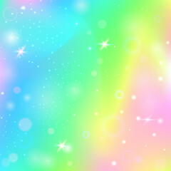 Kawaii Gradient. Purple Fairy Invitation. Magic Hologram. Holographic Sparkles Effect. Pink Blurred Background. Blue Magical Pattern. Rainbow Glitter. Dream Kawaii Gradient.