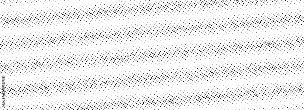 Aufkleber black rippled grit halftone texture. grunge dotted noise stripe pattern. vanishing sandy grain grada