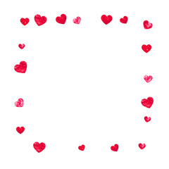 Heart Background. Ornament Design For Discount. Luxury Frame. Rose Retro Painting. February Splatter For Woman. Red Wedding Concept. Pink Heart Background.